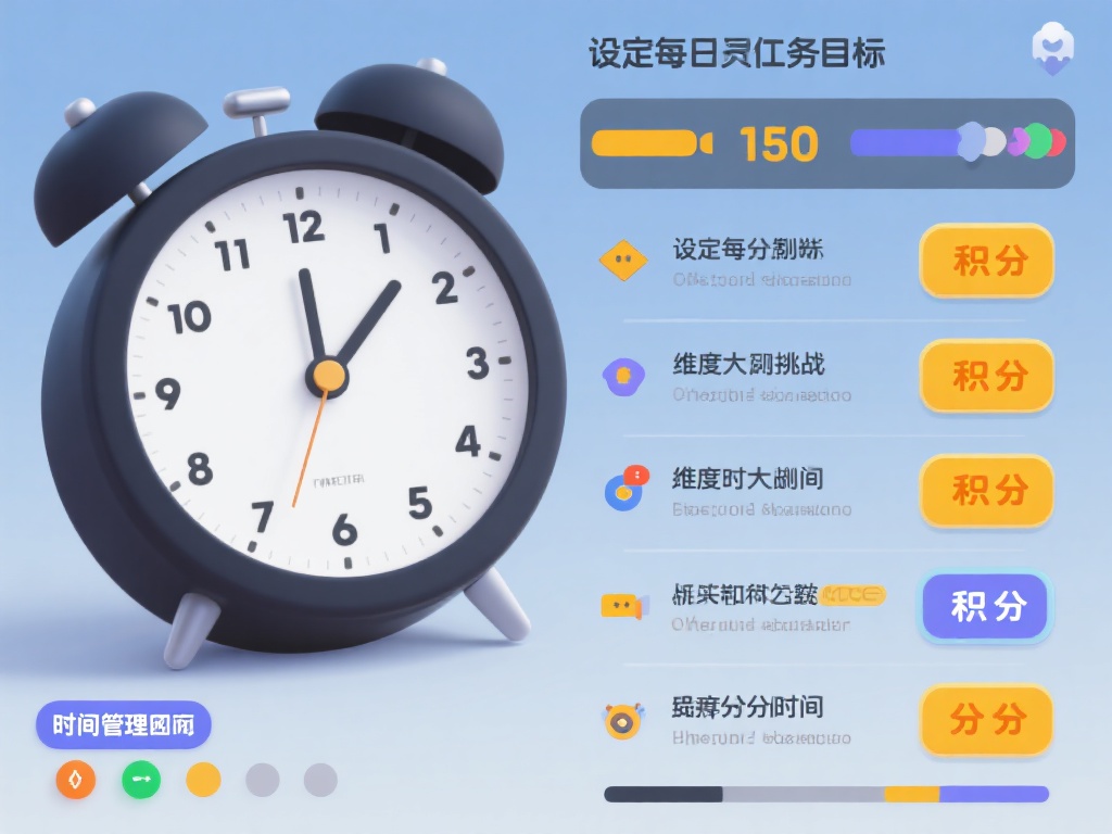 时间管理：设定每日任务目标并合理分配时间。例如，设